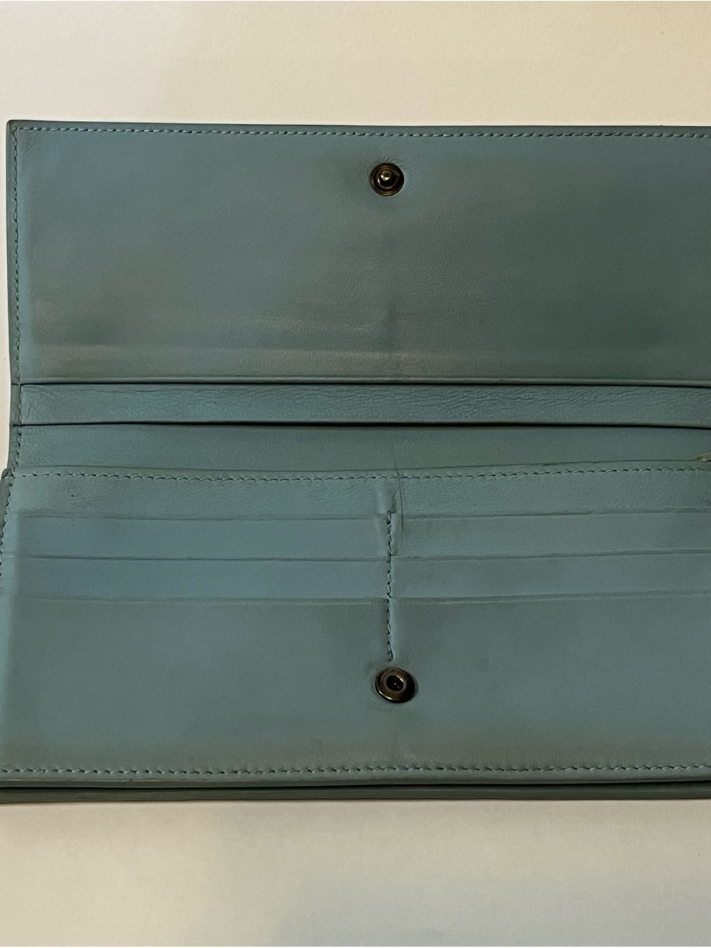 Bottega Veneta Nappa Intrecciato Wallet Powder Blue 🇮🇹 - Picture 8 of 12
